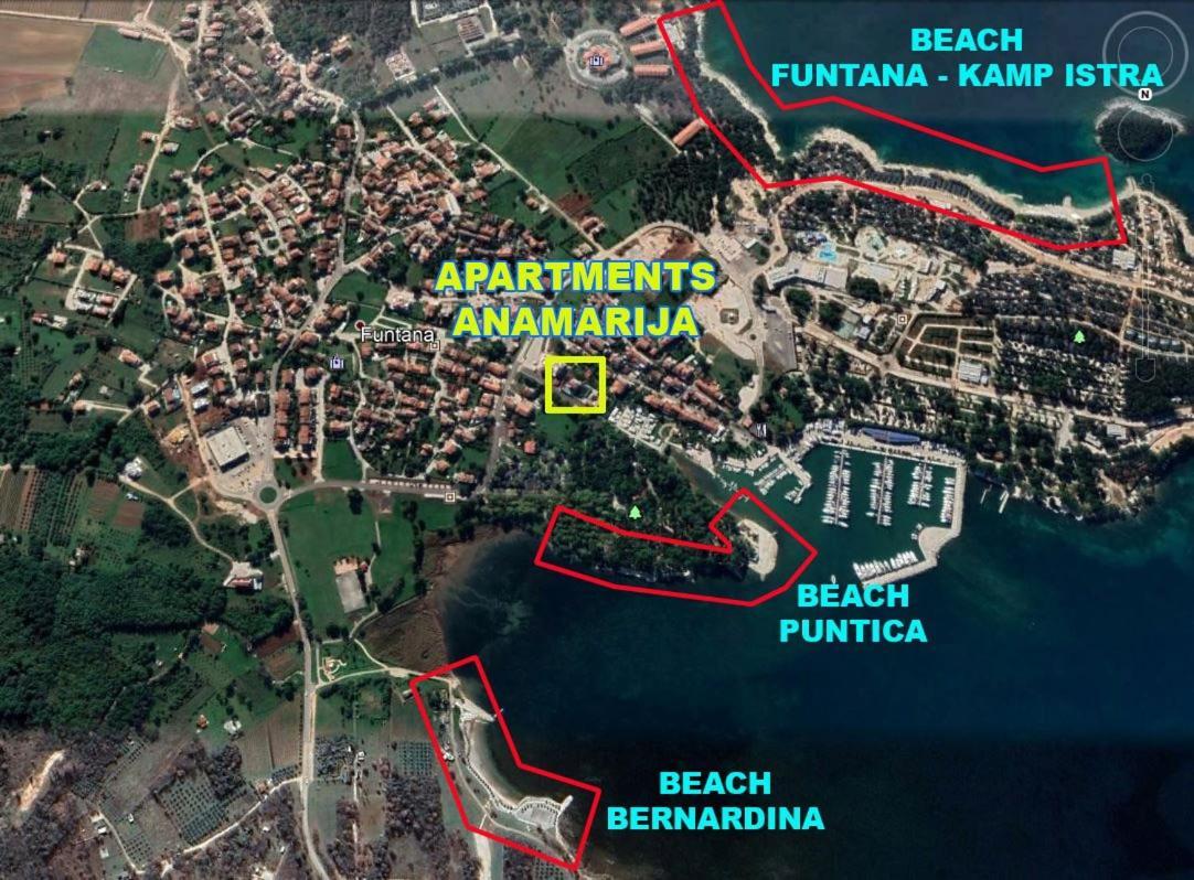 Anamarija Apartments Near The Beach And The Fantastic Adria Sea With Over 10 Small Islands Close By ฟุนตานา ภายนอก รูปภาพ